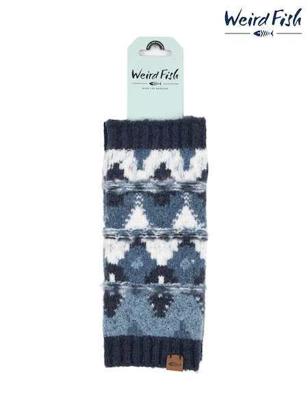 Blue - Weird Fish Shutt Fair Isle Wristwarmer