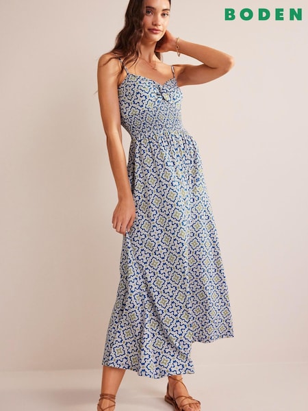 Boden Blue Twist Front Jersey Midi Dress (755141) | €60