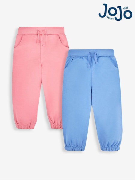 Blau und Pink - JoJo Maman Bébé 2-Pack Joggers (755634) | 34 €