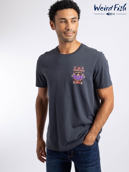 Mornarica Plavo - Regular Weird Fish Trouters Back Print Artist T-shirt