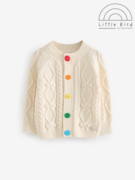 بيج فاتح - Little Bird by Jools Oliver Knitted Cable 100% Cotton Cardigan (755812) | ‏140 د.إ.‏ - ‏ 175‏ د.إ.