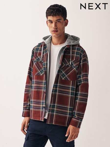 Red Check Hooded Shacket (755823) | € 10