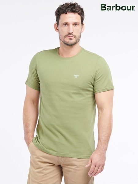 Barbour® Burnt Olive Green Mens Sports T-Shirt (756168) | €23