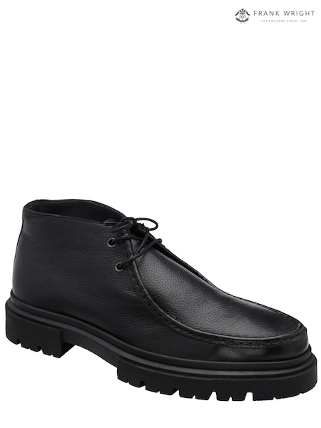 Black - Regular Frank Wright Leather Lace-up Ankle Boots