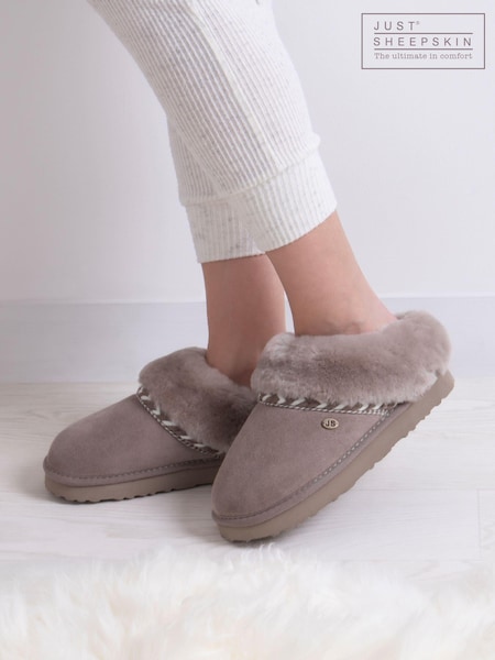 Totes Light Grey Sheepskin™ Ladies Phoebe Slippers (756779) | €45