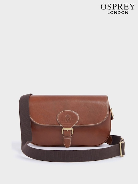 Osprey London The Hurlingham Italian Leather Convertible Saddle Brown Bag (756846) | €441
