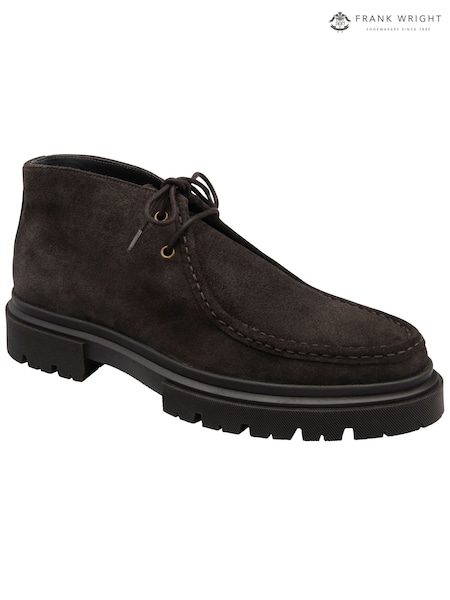 Brown - Regular Frank Wright Leather Lace-up Ankle Boots