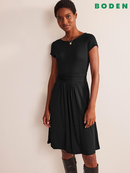 Boden Black Grnd Amelie Jersey Dress (757267) | €77