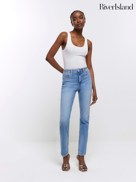 River Island Blue High Rise Slim Stretch Jeans (757393) | €17