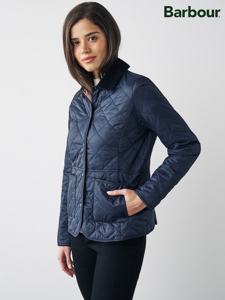 Barbour® Navy Deveron Diamond Quilt Lightweight Jacket (757420) | €222