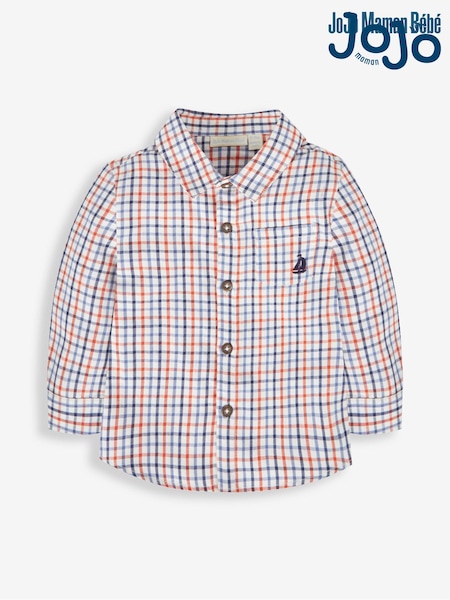 JoJo Maman Bébé Blue Boys' Check Shirt (758079) | €37