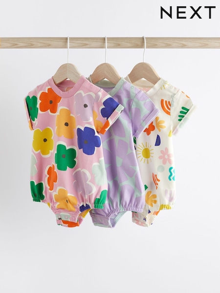 Večbarvna s potiskom - Baby T-Shirt Rompers 3 Pack (758104) | € 15 - € 19