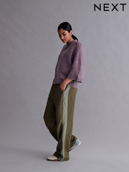 Khaki Green Side Stripe Pull On Track Pant Trousers (758170) | €14