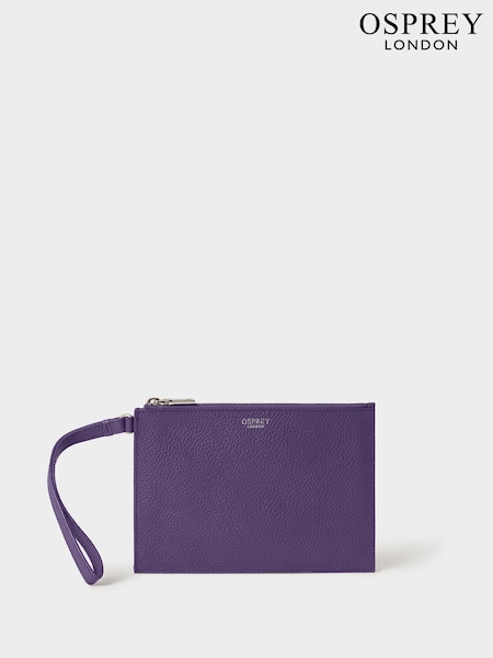 Purple - Osprey London The Core Large Leather Pouch