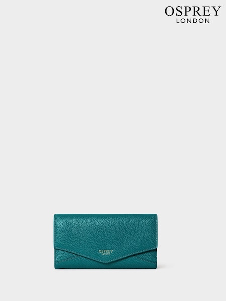 Green - Osprey London The Core Medium Leather Matinee Purse