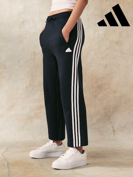 Negru - Pantaloni de sport sport cu tiv deschis și 3 dungi adidas Future Icons (759369) | 196 LEI