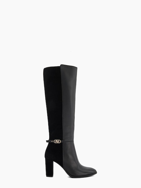 Dune London Black Solia Clean Smart High Boots (760718) | €95