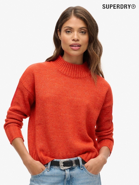Superdry Grenadine Orange Essential Mock Neck Jumper (761471) | €31