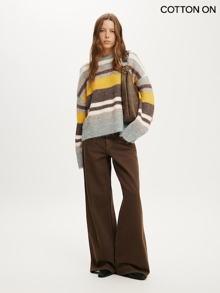 Gris - Suéter con cuello redondo Luxe de Cotton On