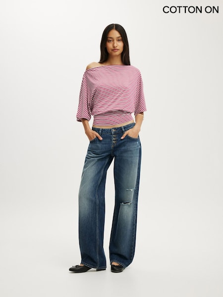 Purple - Cotton On Sage Off Shoulder Short Sleeve Top