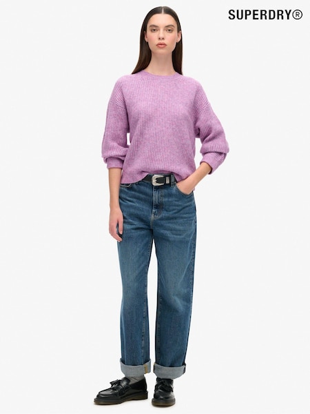 Superdry Lilac Pink Twist Brushed Crew Neck Jumper (761764) | €41