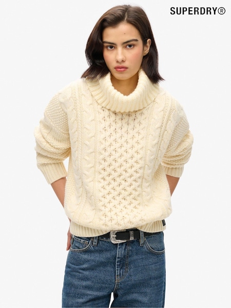 Superdry Cable Roll Neck Jumper (761853) | ‏352‏₪