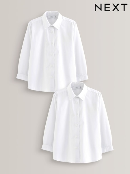 Blanco - 2 Pack Long Sleeve Formal School Shirts (3-18yrs) (762072) | 14 € - 21 €