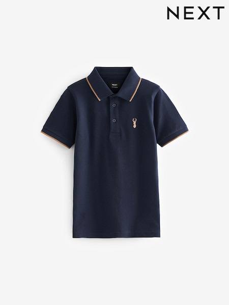 Blue Navy Short Sleeve Polo Shirt (3-16yrs) (762352) | $15 - $26