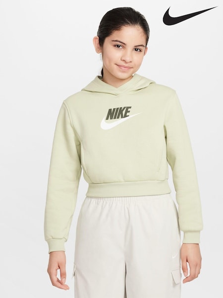 Verde deschis - Hanorac din fleece Nike Club Bluze tip bustieră (762410) | 167 LEI
