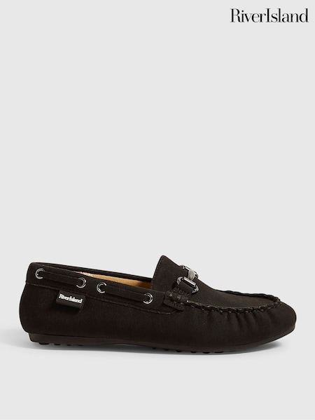 Svart - River Island Buckle Loafers