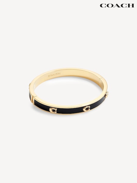 COACH Tone Signature Enamel Bangle Bracelet (764336) | ‏470 ر.ق.