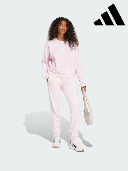 Pink - Adidas Essentials 3-stripes French Terry Cuffed Joggers
