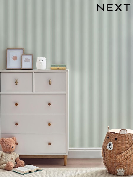 Calm Stripe Sage 10m Wallpaper (765081) | € 42