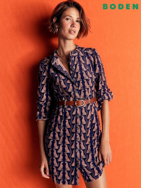 Purple - Boden Zara Cord Short Dress