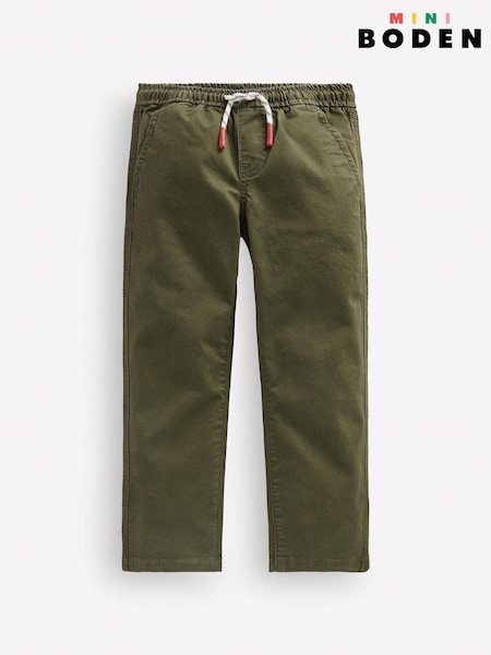 Vert - Pantalon slim Boden à enfiler