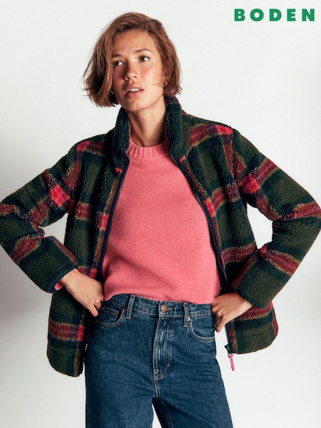 Green/Red - Boden Alnwick Borg Jacket