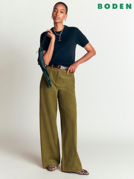Grön - Boden Belgravia Chunky Cord Trousers