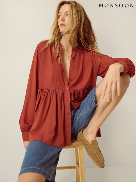 Orange - Monsoon Sandy Relaxed Blouse