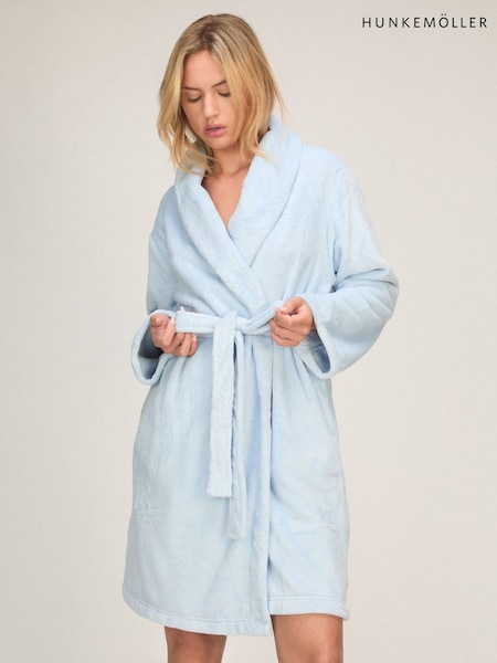 أزرق - Hunkemoller Fleece Bath Robe
