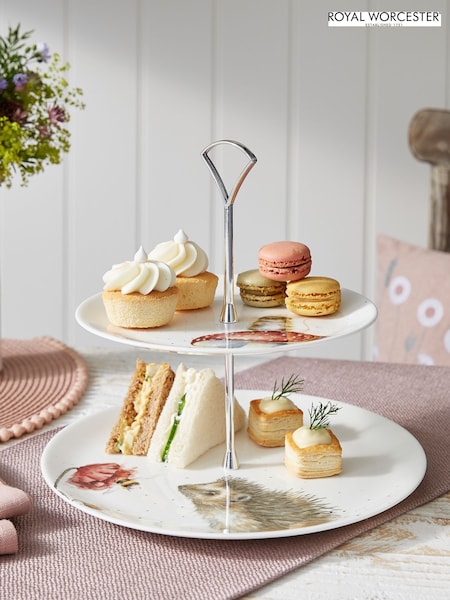 Royal Worcester Wrendale Designs 2 Tier Cake Stand