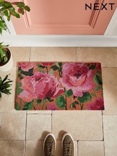 Pink Rose Print Doormat (766966) | 548 UAH - 939 UAH