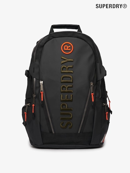 Superdry Black 100% Cotton Tarp Emb Rucksack (767697) | €83