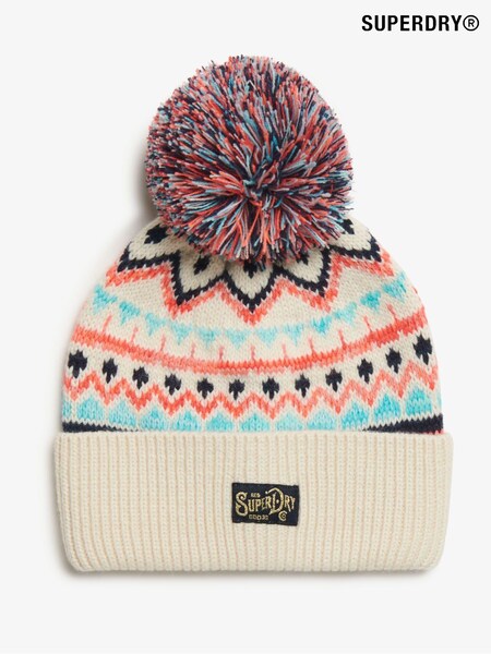 Superdry 100% Cotton Pattern Knitted Beanie Hat (767707) | 19 €