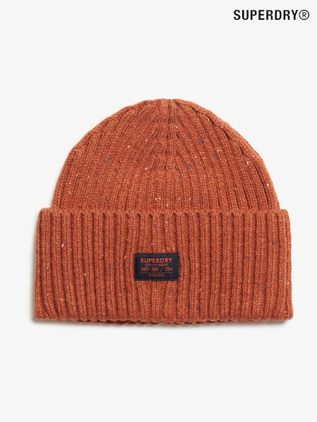 Superdry Orange 100% Cotton Workwear Nep Knitted Beanie (767741) | €29