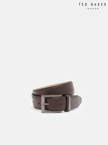 Ted Baker Brown Lizwiz Leather Keeper Plate Belt (767881) | €37