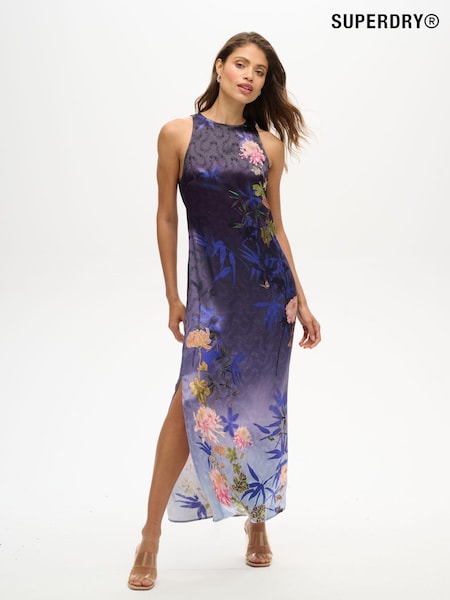 Superdry Printed Satin Maxi Dress (768592) | 633 LEI