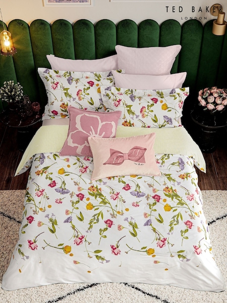 Ted Baker Scattered Bouquet Floral 200 Thread Count Percale Duvet Cover And Pillowcase Set