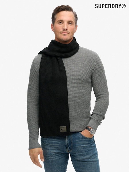 Superdry Black Workwear Knitted Scarf (769322) | 2,103 UAH