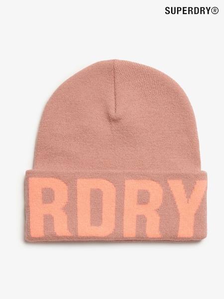 Superdry Ash Rose Branded Knitted Beanie Hat (769513) | €29