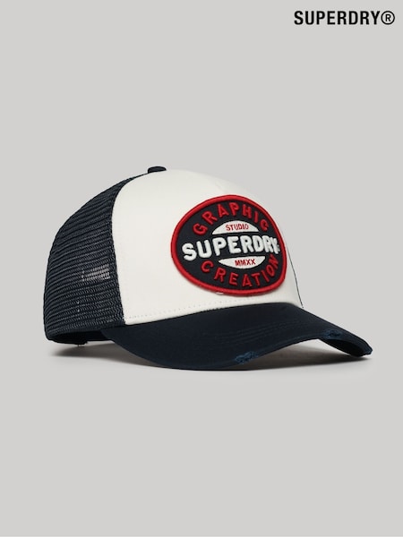 Superdry Blue 100% Cotton Mesh Trucker Cap (769548) | €36
